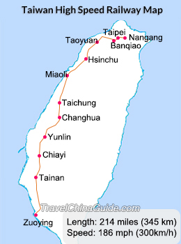 Taiwan High Speed Railway Map