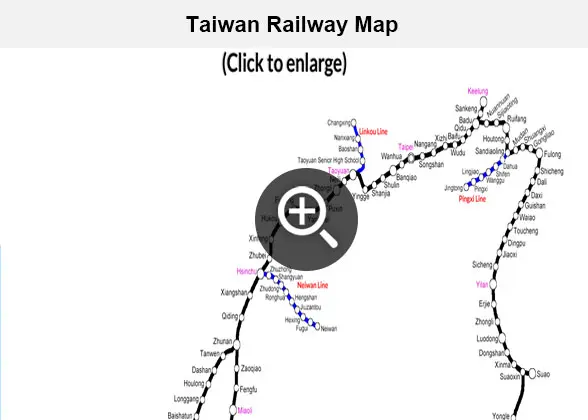 Taiwan Railway Map