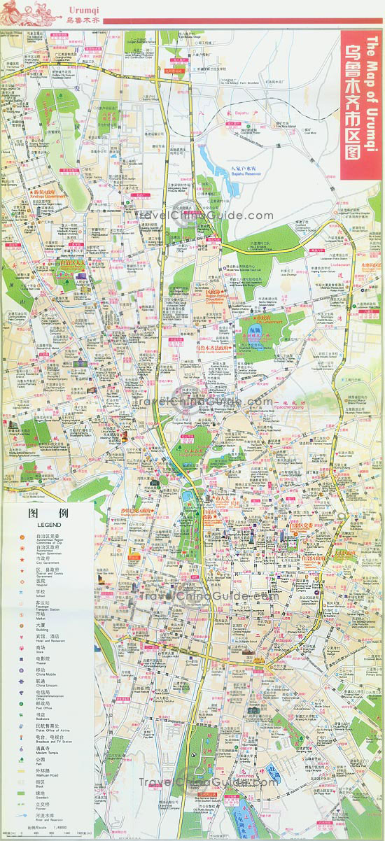 Map of Urumqi city