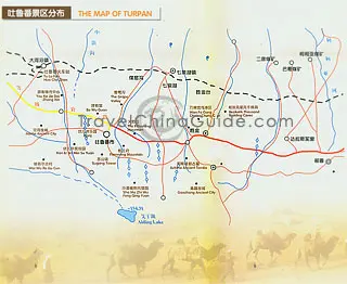 Turpan Tourist Map