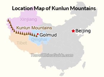 Location Map of Kunlun Mountains