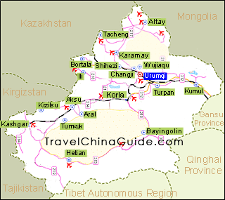 Hetian (Hotan) Map