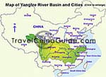 Map of Yangtze Basin and Cities