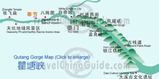 Yangtze Qutang Gorge Map