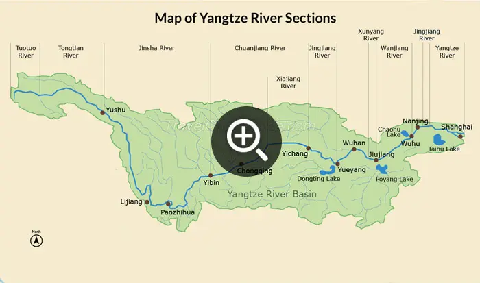 Yangtze River Section Map