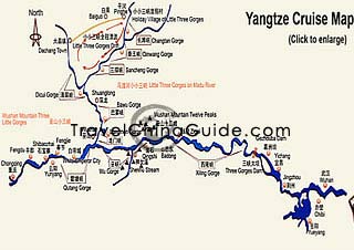 Yangtze Cruise Map