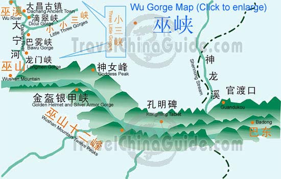 Yangtze Wu Gorge Map