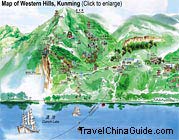 Map of Western Hills, Kunming