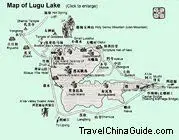 Map of Lugu Lake, Lijiang