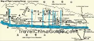 Map of Tiger Leaping Gorge