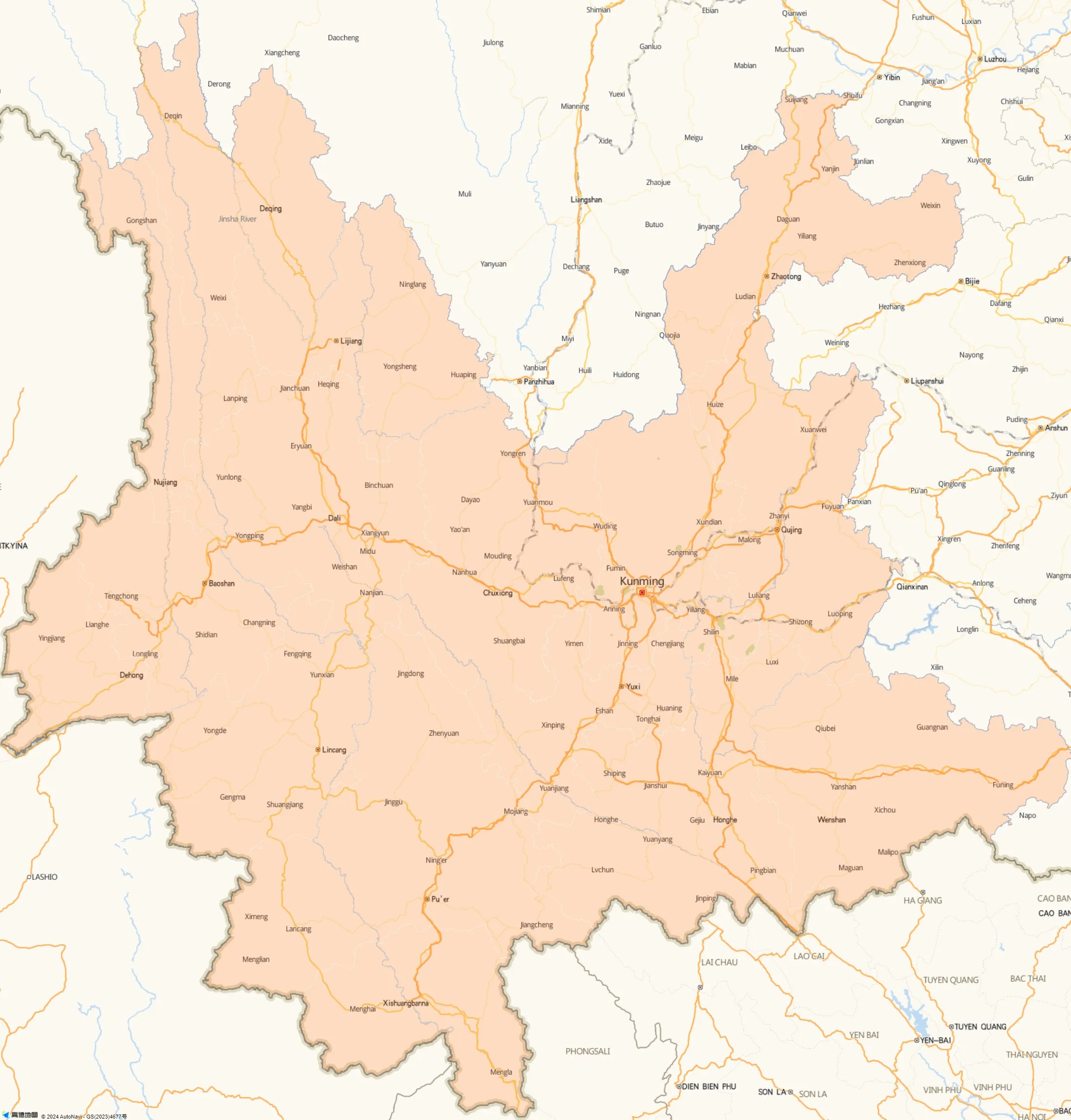 Maps Of Yunnan Province China Maps Of Yunnan Province China