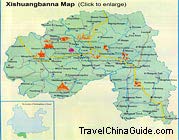 Xishuangbanna map