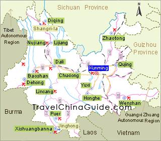Yunnan Pu'er Map