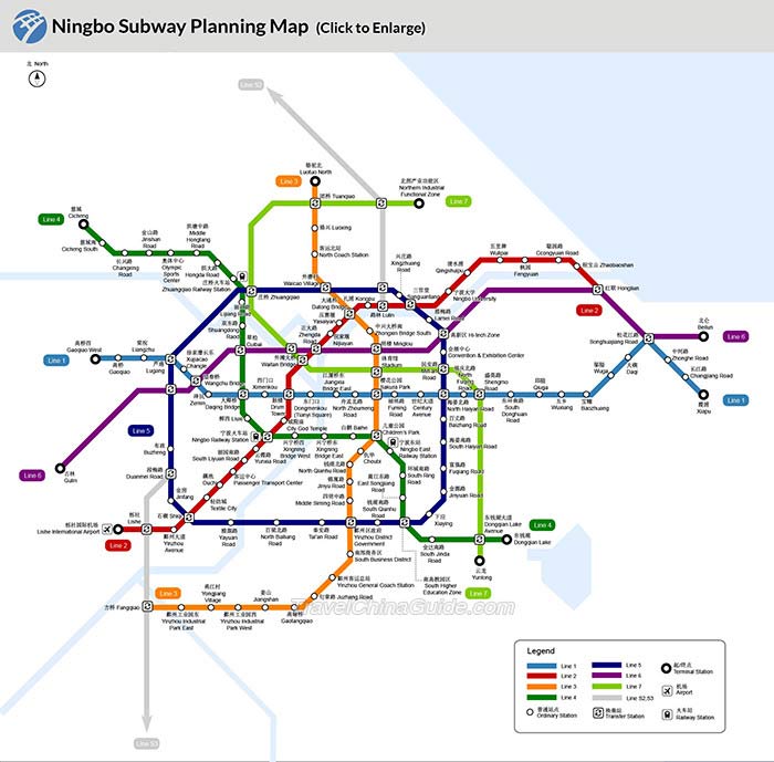 Ningbo Subway Planning Map