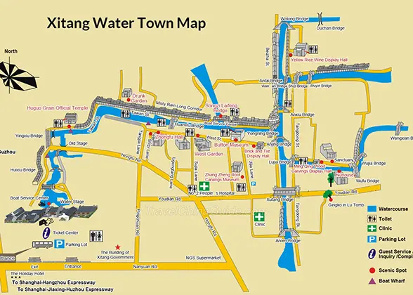 Xitang Water Town Map