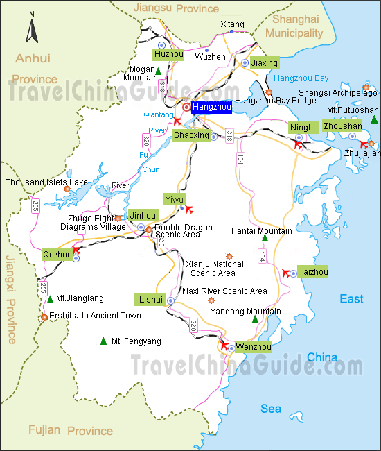 Zhejiang Travel Guide Map Climate History Top Attractions Local 