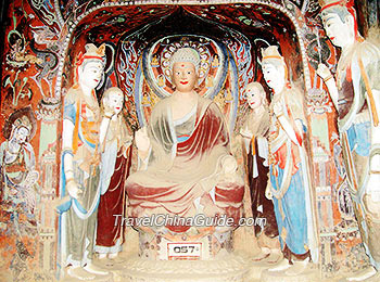 Buddha Statues in Magao Caves 