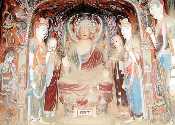 Buddha Statues in Magao Caves 