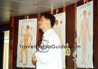 Acupuncture structure of human being body in Chinese medicine.