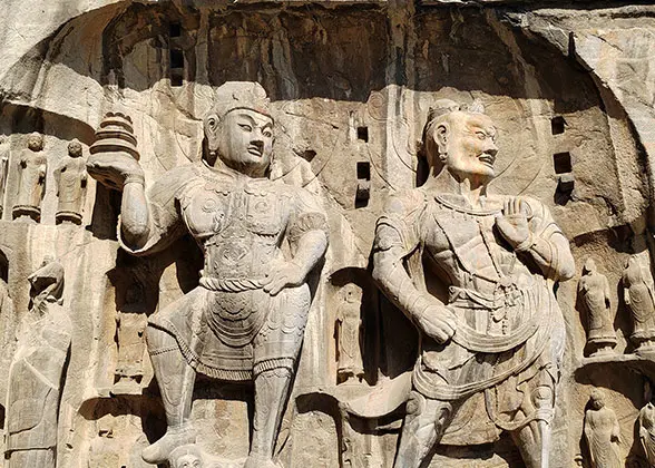 Imposing Buddha statues, Longmen Grottoes