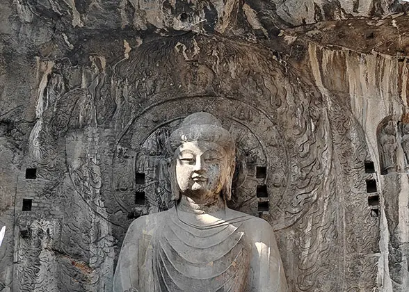 The statue of Vairocana Buddha, Fengxian Temple, Longmen Grottoes