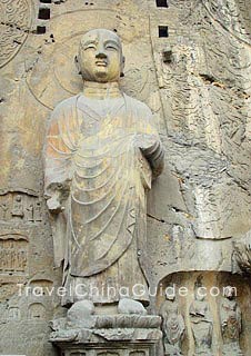 A monk statue, Longmen Grottoes