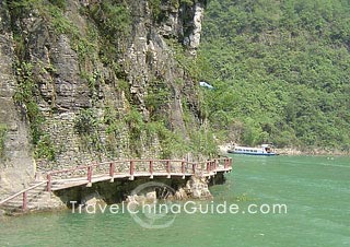Ancient Plank Road, Qutang Gorge of Yangtze River
