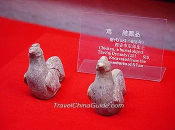 Pottery of Chicken, burial objects of Sui Dynasty