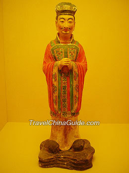 Pottery Figure of a Civil Official, Tang Dynasty