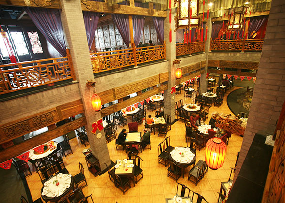 The imposing restaurant serves Imperial Cuisine