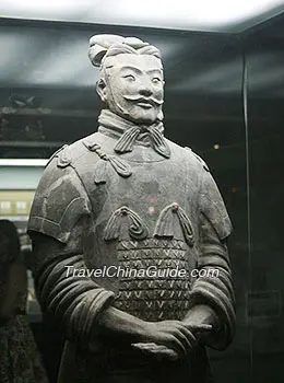 The officer figure, terra cotta warriors