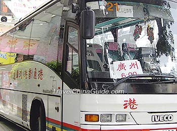 Long-Distance Bus between Guangzhou and Hong Kong 