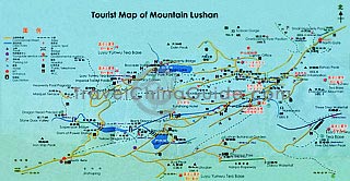 Tourist map of Mt. Lushan