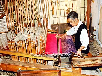 weaving silk