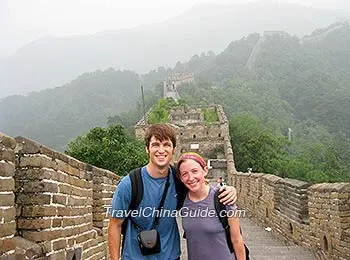 Dustin and his friend at Mutianyu