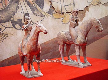 Statues of Horse Riders on Silk Road