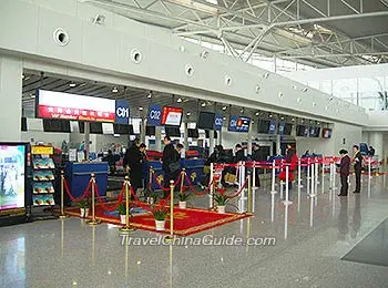 Check-in Counters of Tianjin Binhai International Airport