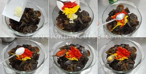 Season Black Fungus with Mashed Garlic