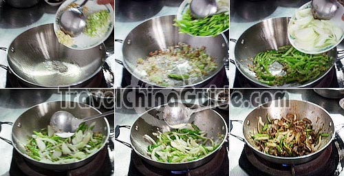 Stir-fry Green Pepper and Onion