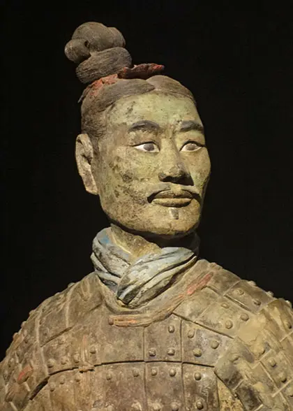 Terracotta Warrior with Green Face