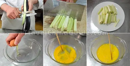 Preparation for Eggplant in Sichuan Style