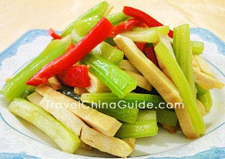 Celery and Dry Bean Curd