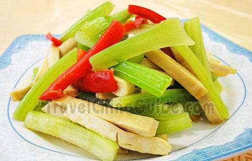 Celery and Dry Bean Curd Completed