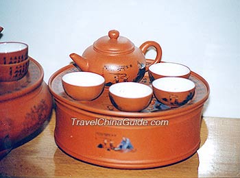 Tea-things in a teahouse