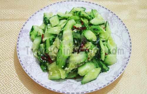 Cucumber with Mashed Garlic Completed