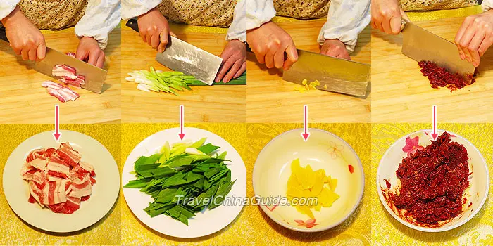 Preparation for Fried Pork with Salted Pepper