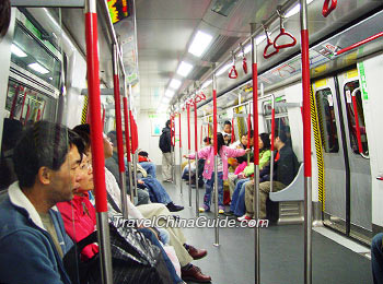 Inside Subway Train 