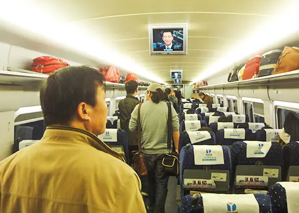 Second Class Carriage on Bullet Trains