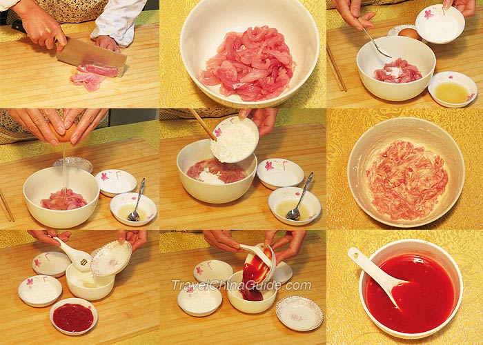 Preparation for Sweet and Sour Pork Fillet 