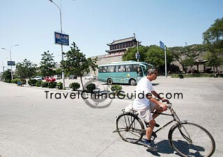 Riding a Bicycle in Qinhuangdao